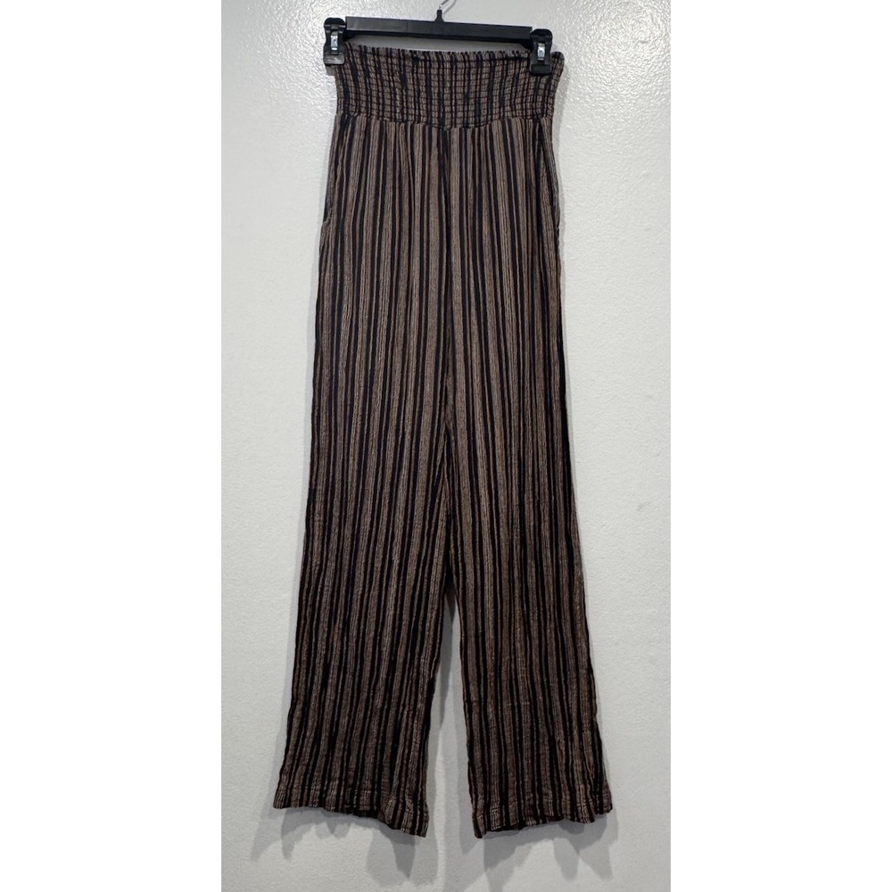 Billabong New Waves Striped Pants Gauze Wide Leg Beach Coastal Boho Vacation